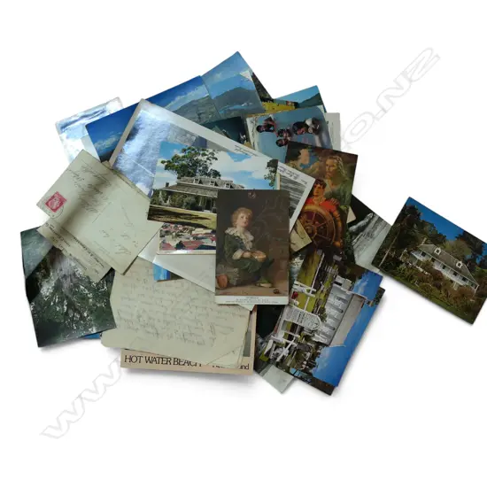 COLLECTION NZ (AOTEAROA) POSTCARDS + MISC selection cards photos etc